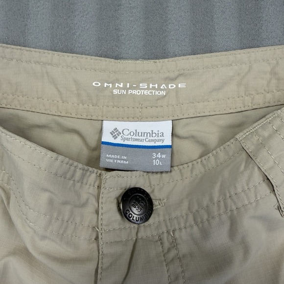 Men's Columbia Omni-Shade Shorts Size 34 - Picture 2 of 3